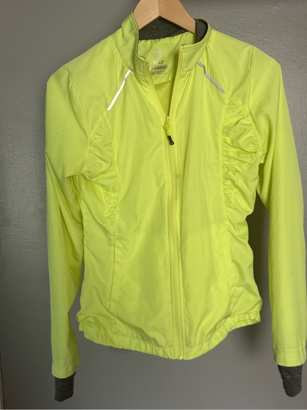 MPG Women’s High-Visibility Neon Yellow Zip Athletic Jacket